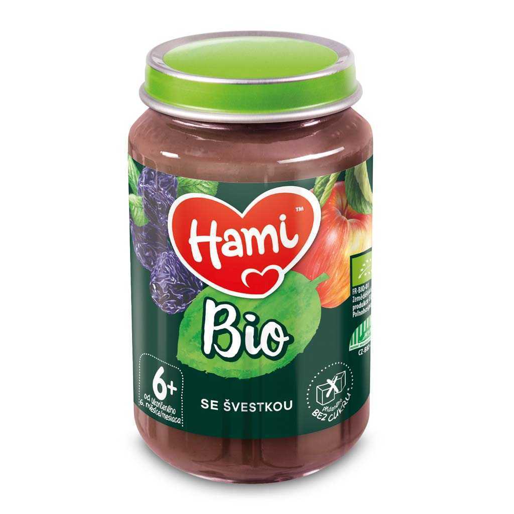 6x HAMI BIO Ovocný příkrm Se švestkou 190 g