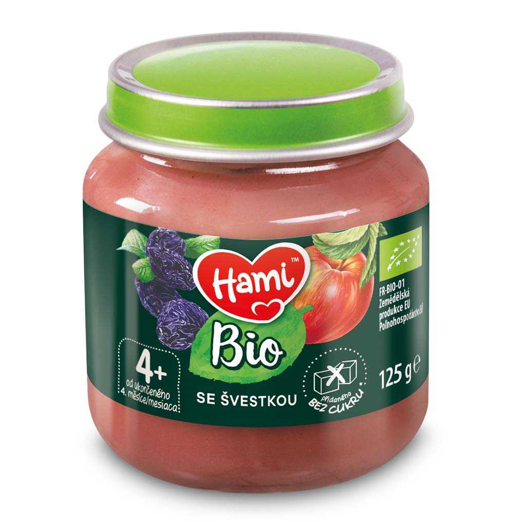 6x HAMI BIO Ovocný příkrm Se švestkou 125 g