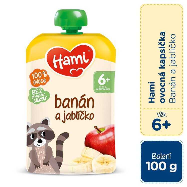 HAMI Kapsička ovocná Banán a jablíčko 100 g