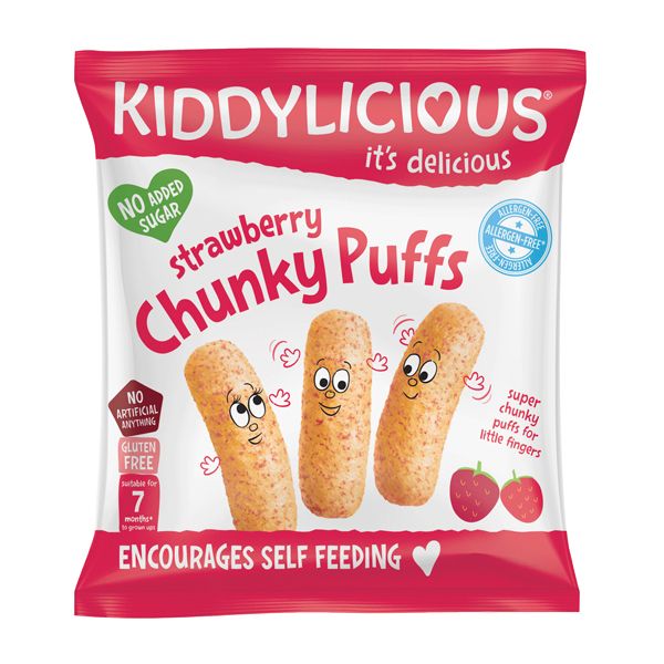 3x KIDDYLICIOUS Křupky - Jahoda 12g Kiddylicious