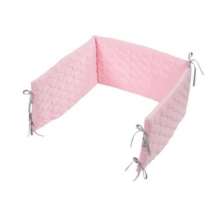 KLUPS Mantinel do postýlky 180x30 cm Velvet Pink Klups