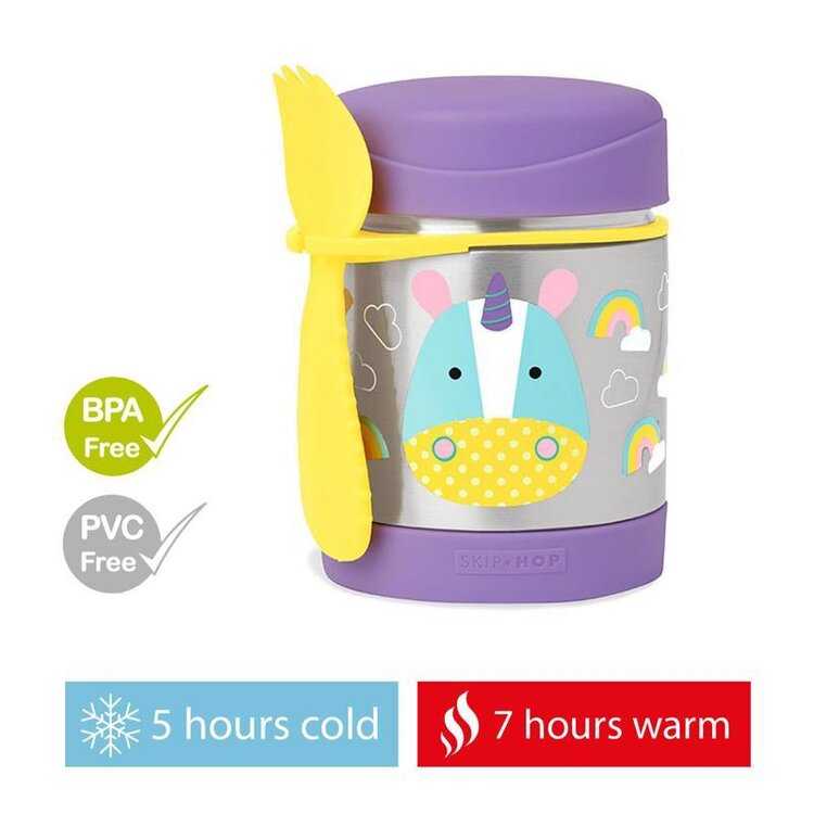 SKIP HOP Zoo Termoska na jídlo se lžičko/vidličkou Jednorožec 325 ml