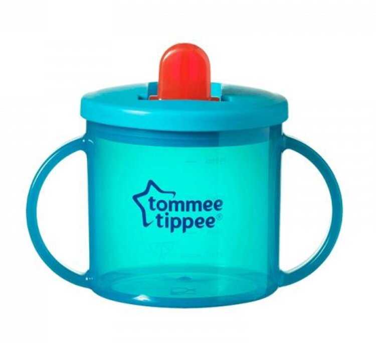 TOMMEE TIPPEE Hrneček dvouuchý pro nejmenší Basic - tyrkysový Tommee Tippee