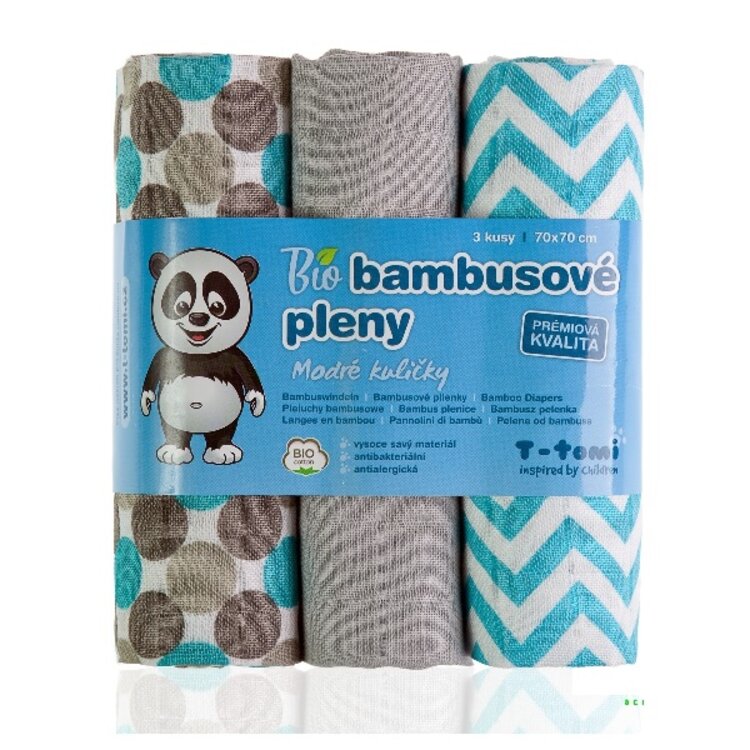 T-TOMI Pleny bambusové BIO 70x70 cm