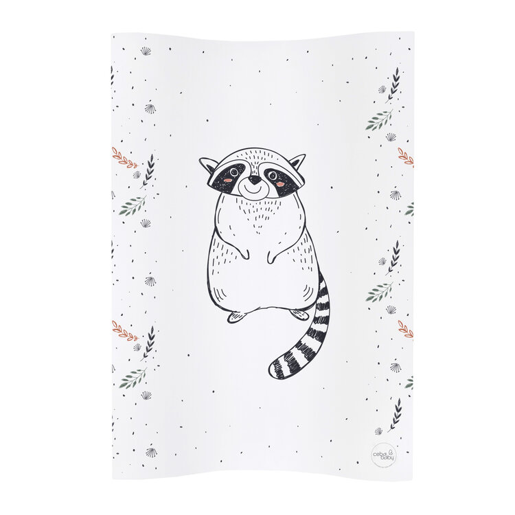 CEBA Podložka přebalovací 2-hranná měkká COSY (50x70) Raccoon Ceba