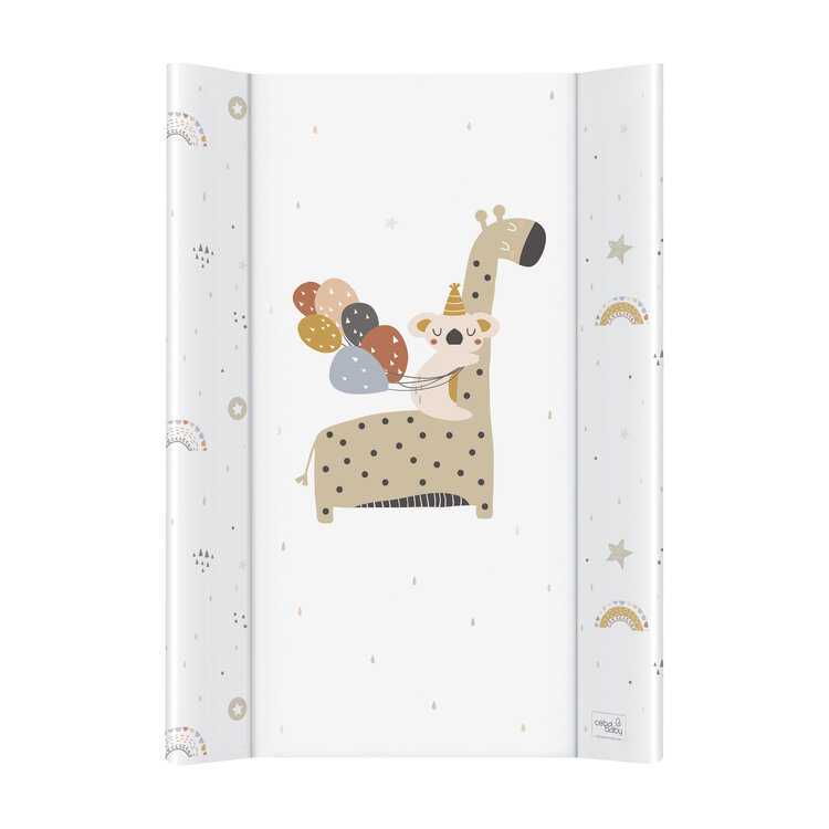 CEBA Podložka přebalovací 2-hranná s pevnou deskou (50x70) Comfort Giraffe Ceba