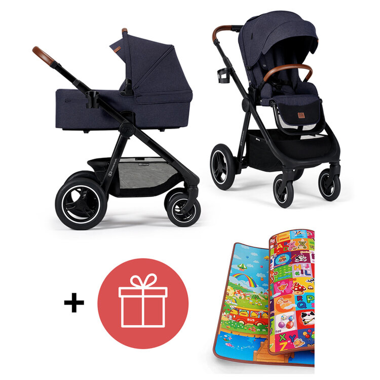 KINDERKRAFT Kočárek Everyday 2v1 Denim + PETITE&MARS Podložka na hraní Joy ZDARMA Kinderkraft