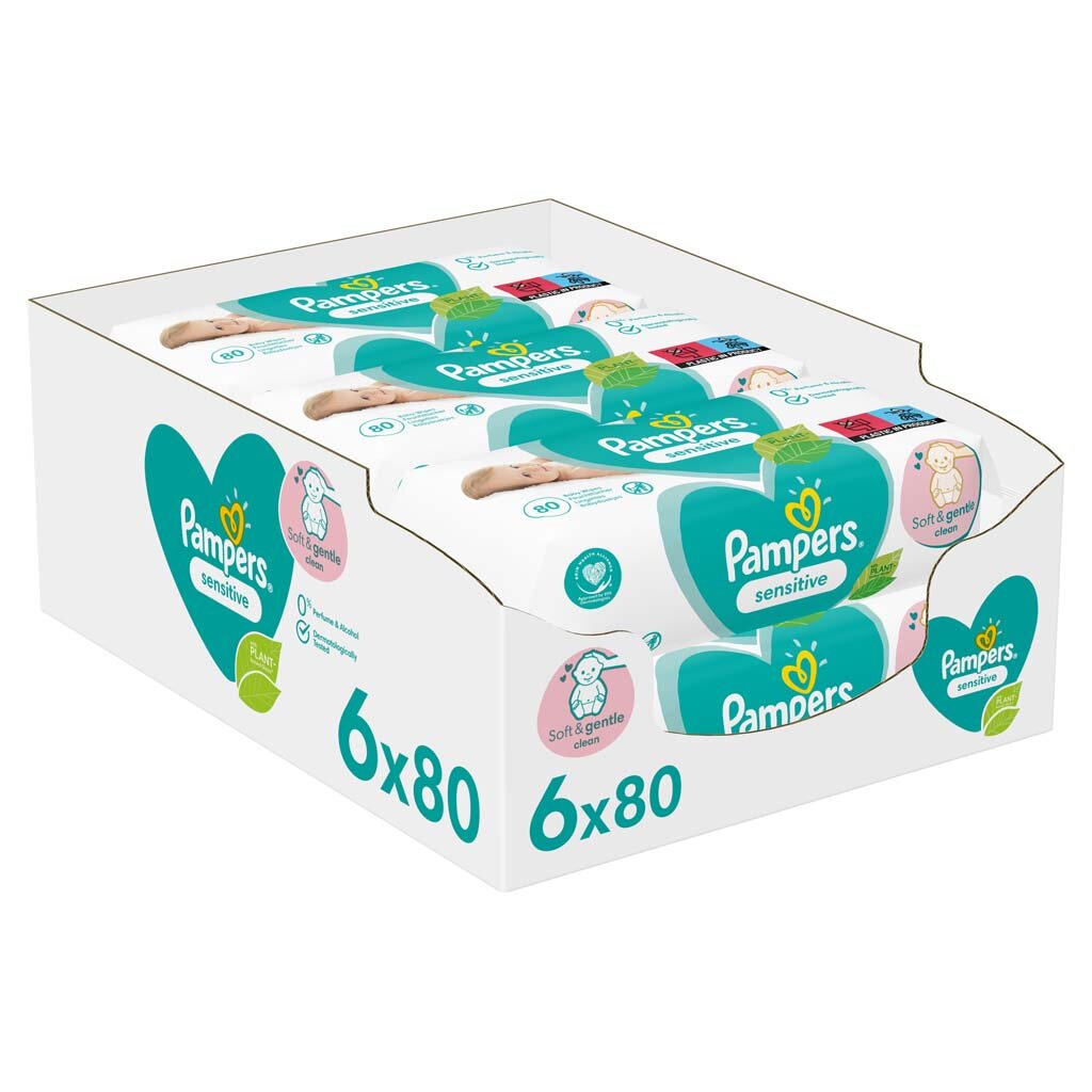 3x PAMPERS Sensitive ubrousky vlhčené