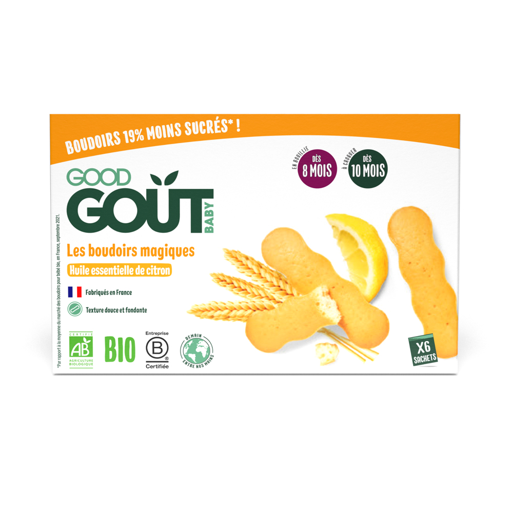 GOOD GOUT BIO Piškoty s esenciálním citronovým olejem 3 x 120 g Good Gout