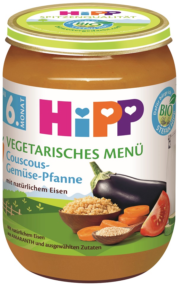 3x HiPP BIO Kuskus se zeleninou - vegetariánské menu od 6. měsíce