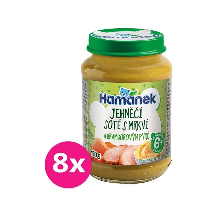 8x HAMÁNEK Jehněčí soté s mrkví a bramborovým 190 g Hamánek