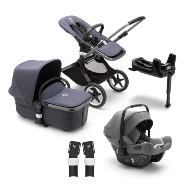 BUGABOO Fox 3 complete Graphit/Stormy blue-Stormy blue + autosedačka