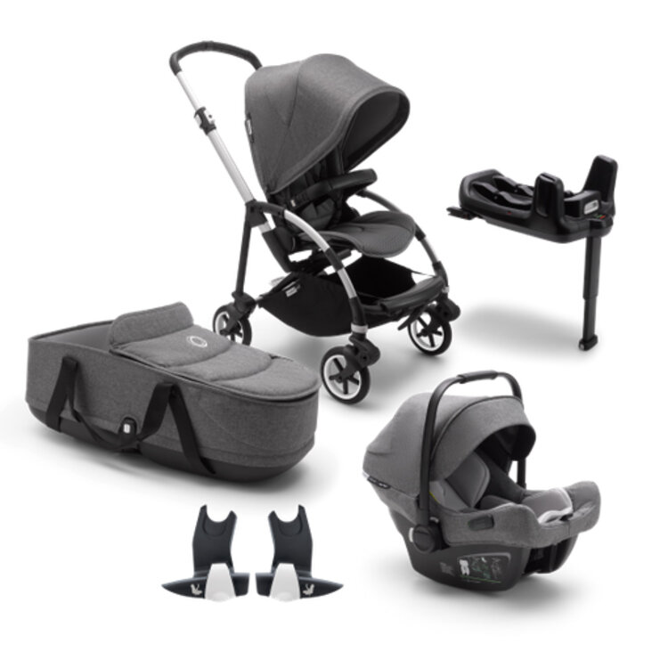 BUGABOO Bee 6 complete ALU/Grey-Grey Melange + korba