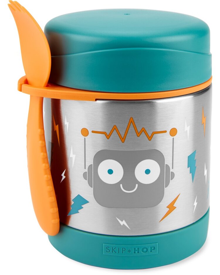 SKIP HOP Spark Style Termoska na jídlo se lžičkou/vidličkou Robot 325 ml