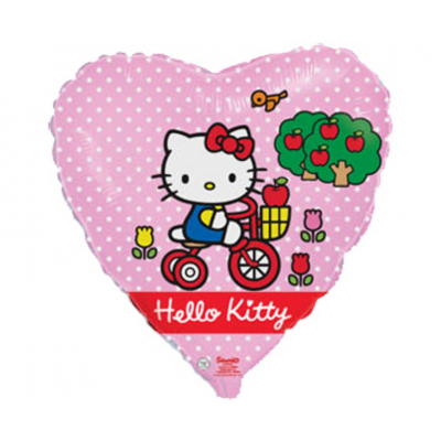 Balónek foliový Hello Kitty na kole srdce ALBI ALBI