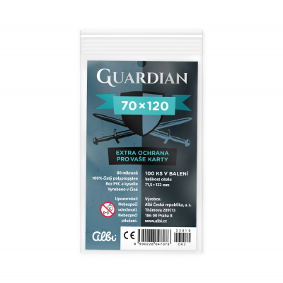 Obaly na karty Guardian pro karty 70 × 120 mm - 100 ks ALBI ALBI