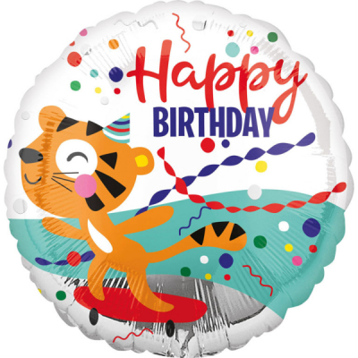 Balónek fóliový Happy Birthday Kolo tygr ALBI ALBI