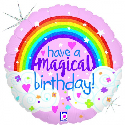 Balónek fóliový Have a magical birthday duha ALBI ALBI