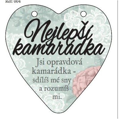 Plaketka - Nejlepší kamarádka ALBI ALBI