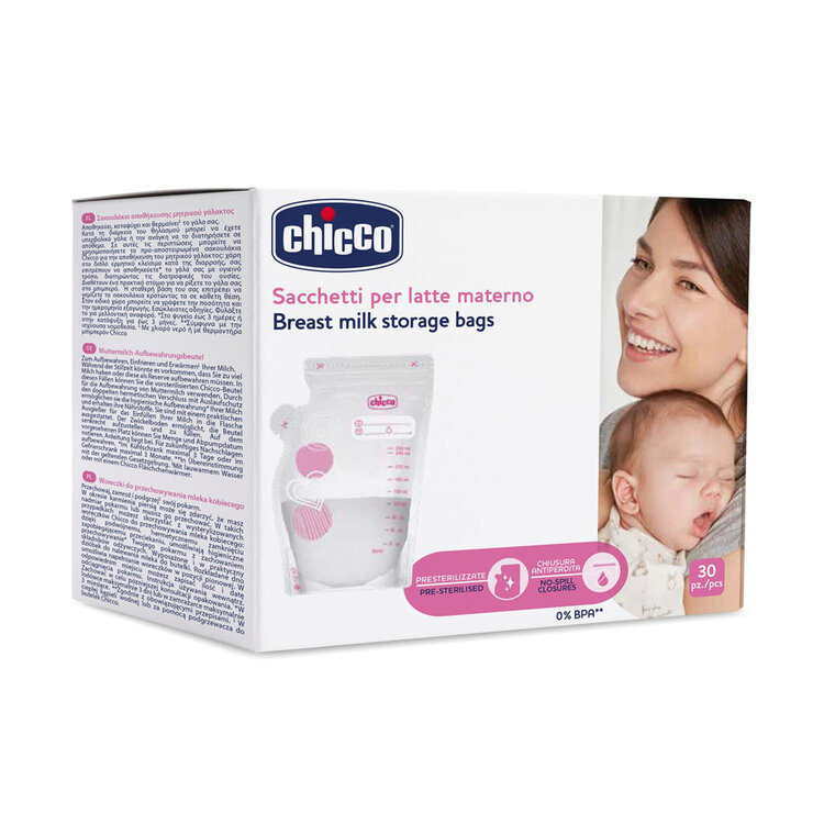 CHICCO Sáčky na mateřské mléko 250 ml 30 ks Chicco