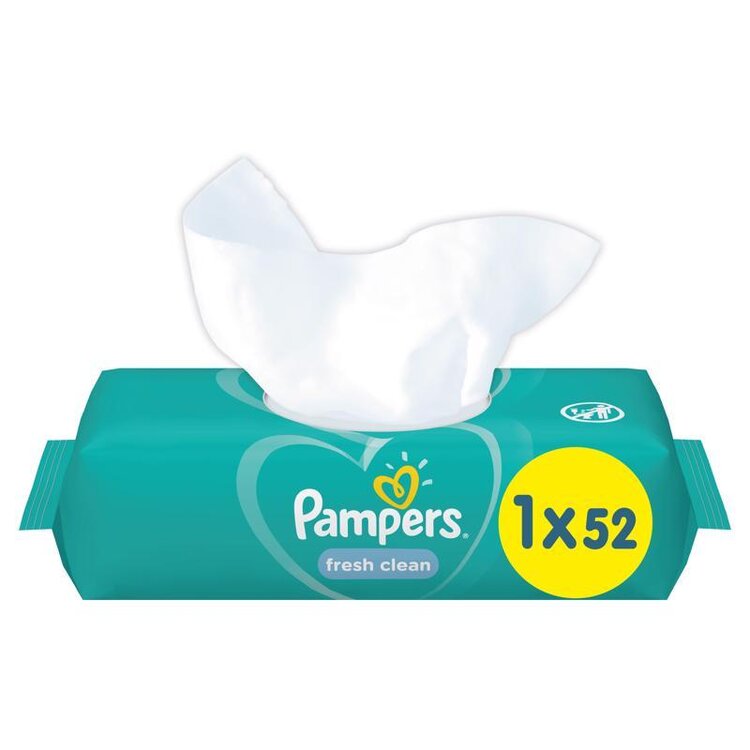 PAMPERS Fresh Clean Ubrousky vlhčené 52 ks Pampers