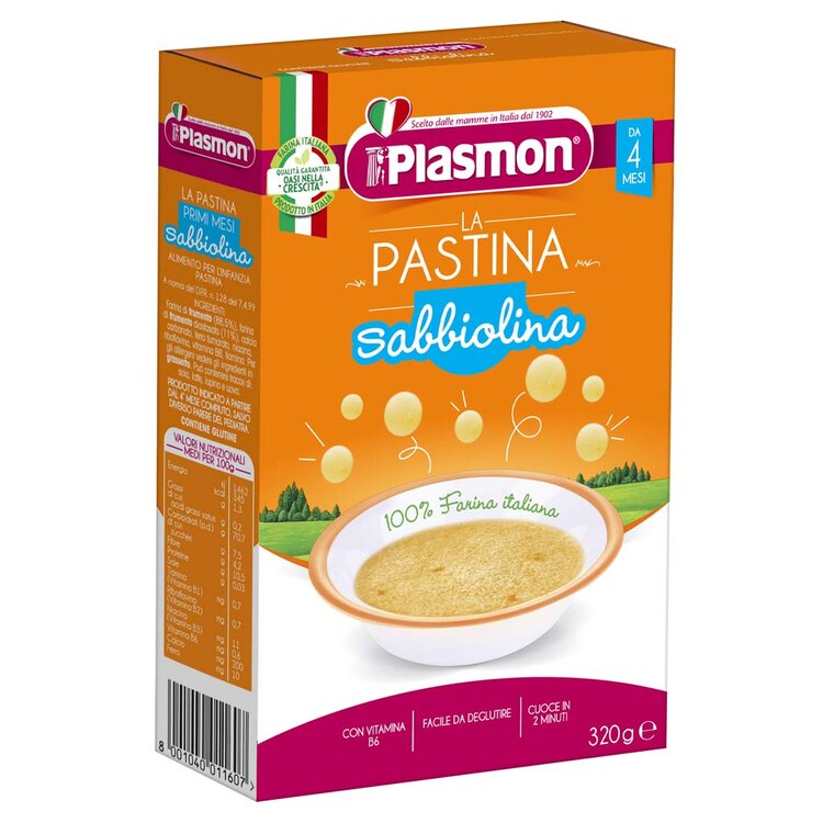 PLASMON Moje první těstoviny pšeničné Sabbiolina tarhoňa 320 g