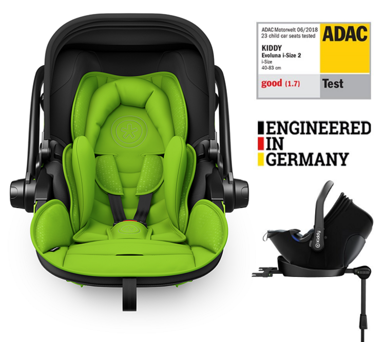 KIDDY Autosedačka Evoluna i-size 2 + Isofix základna 40-83cm Spring Green BZP Kiddy