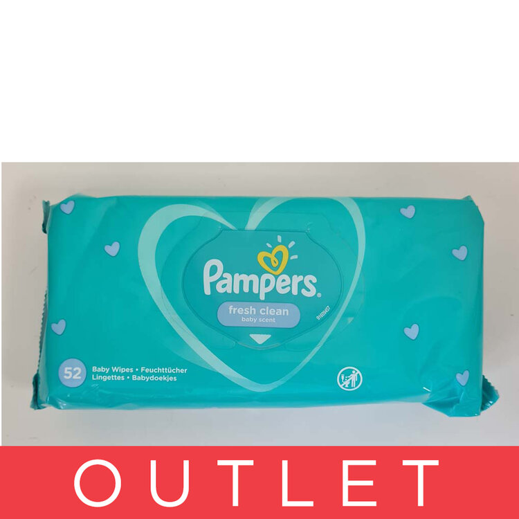 EXP: 17.09.2023 PAMPERS Fresh Clean dětské vlhčené ubrousky 52 ks Pampers