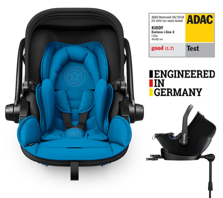 KIDDY Autosedačka Evoluna i-size 2 + Isofix základna 40-83cm Summer Blue BZP Kiddy