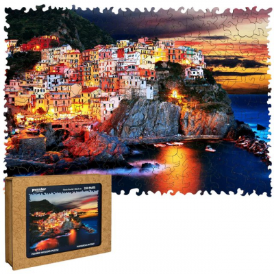 Dřevěné puzzle - Manarola v Itálii Puzzler Puzzler