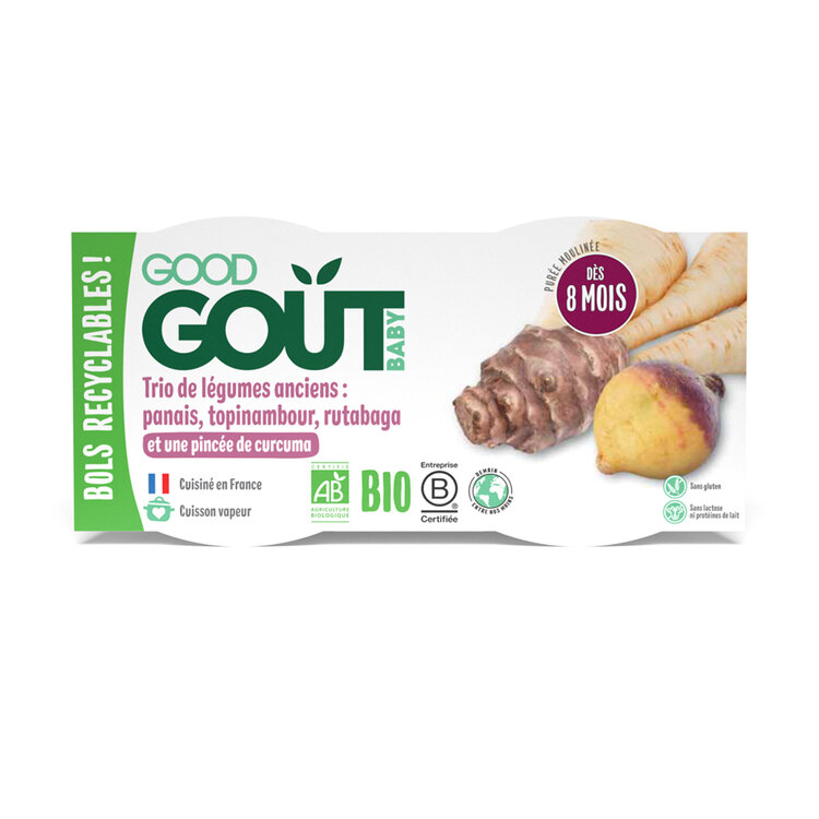 Good Gout BIO Topinambur s tuřínem a pastinákem 2 x 190 g Good Gout