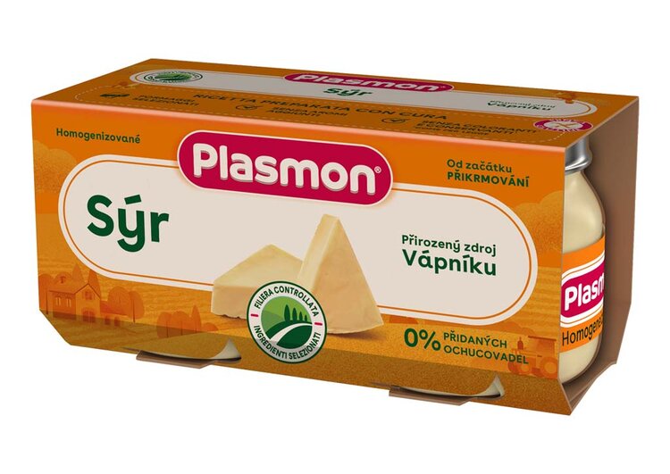 PLASMON Příkrm bezlepkový sýrový 2 x 80 g Plasmon