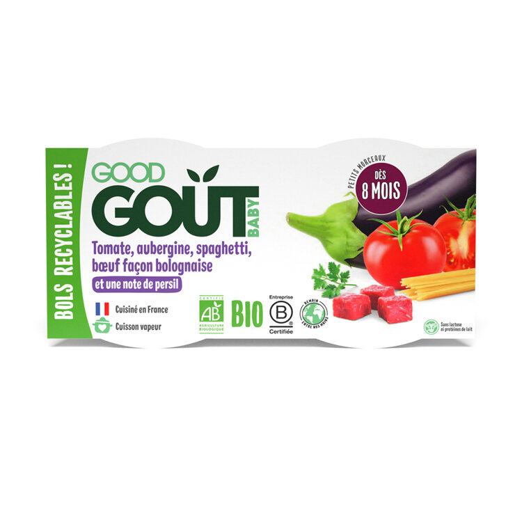 Good Gout BIO Špagety s lilkem a hovězím masem 2 x 190 g Good Gout