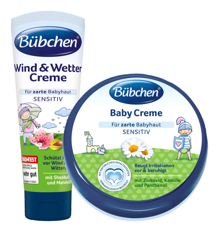 BÜBCHEN Sada krémů Baby 150 ml+ Baby do každého počasí 75 ml Bübchen