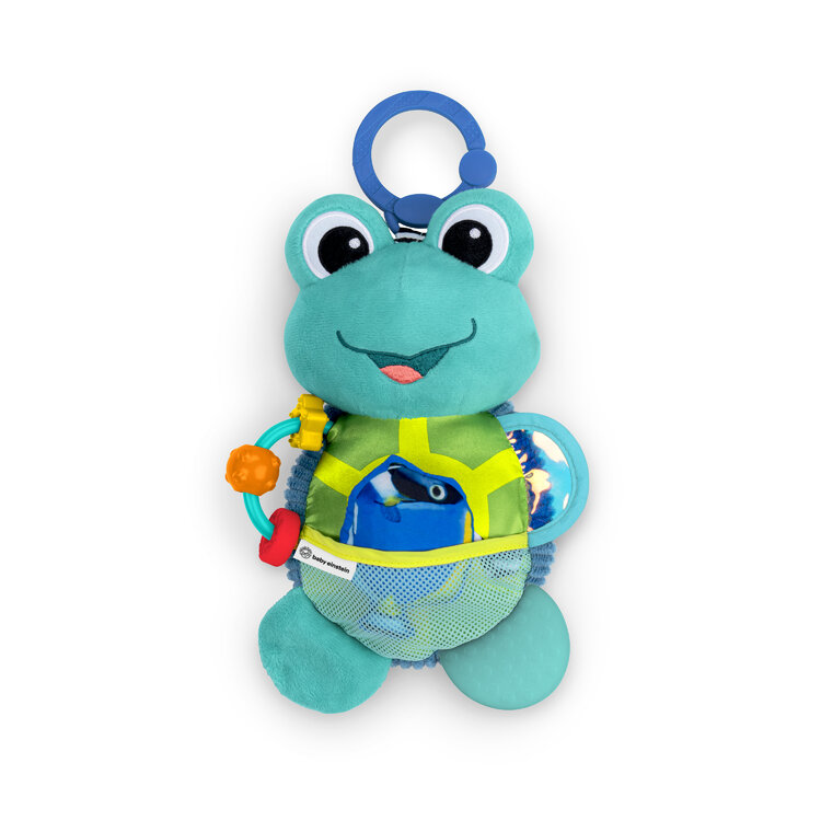 BABY EINSTEIN Hračka aktivní na C kroužku želva Neptune’s Sensory Sidekick™ 0m+ Baby Einstein