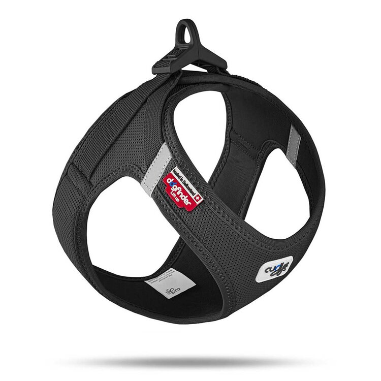 CURLI Postroj pro psy se sponou Air-Mesh Black M