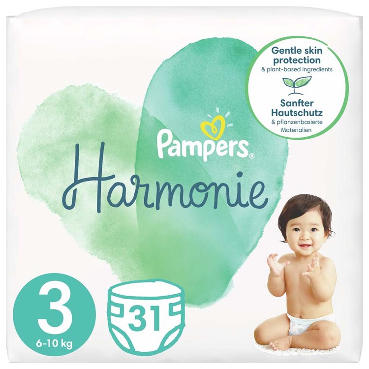 EXP: 05.07.2023 PAMPERS Harmonie Pleny jednorázové 3 (6-10 kg) 31 ks Pampers