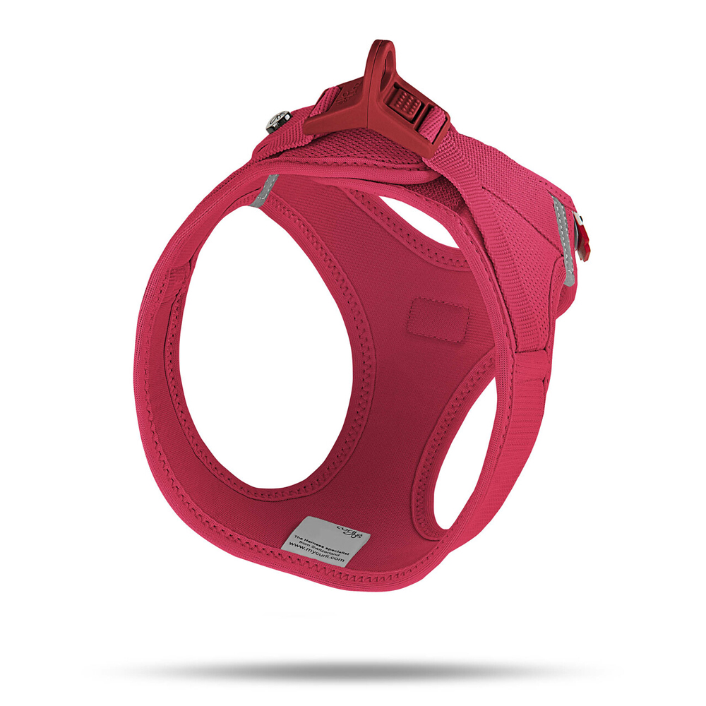 CURLI Postroj pro psy se sponou Air-Mesh Red 3XS