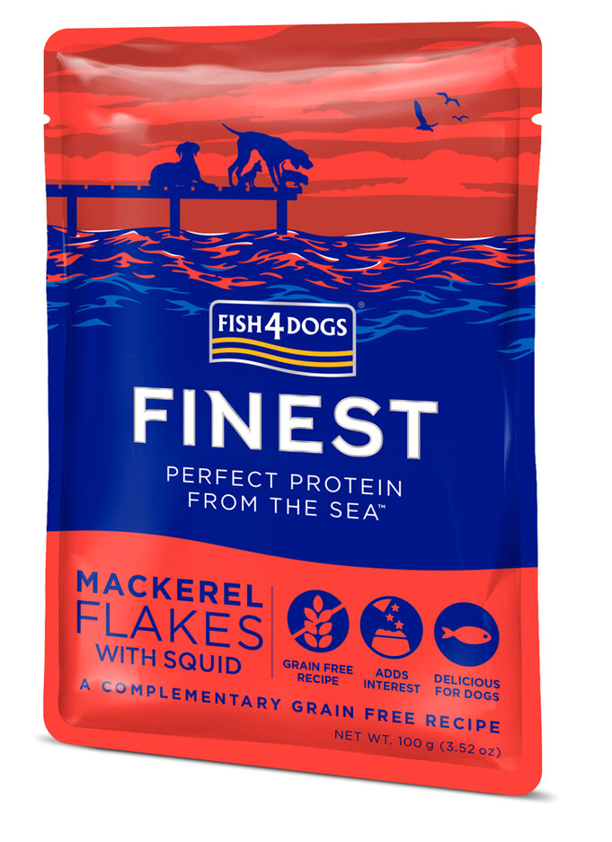 FISH4DOGS Kapsička pro psy Finest makrela s olihní 100 g FISH4DOGS