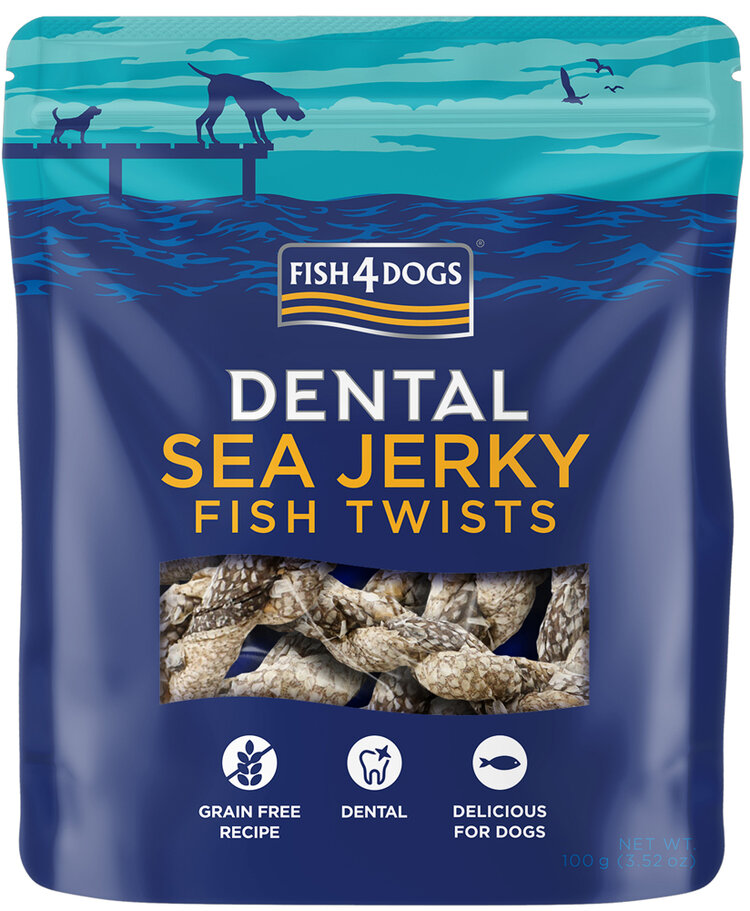 FISH4DOGS Dentální pamlsky pro psy mořská ryba - závitky 100 g FISH4DOGS