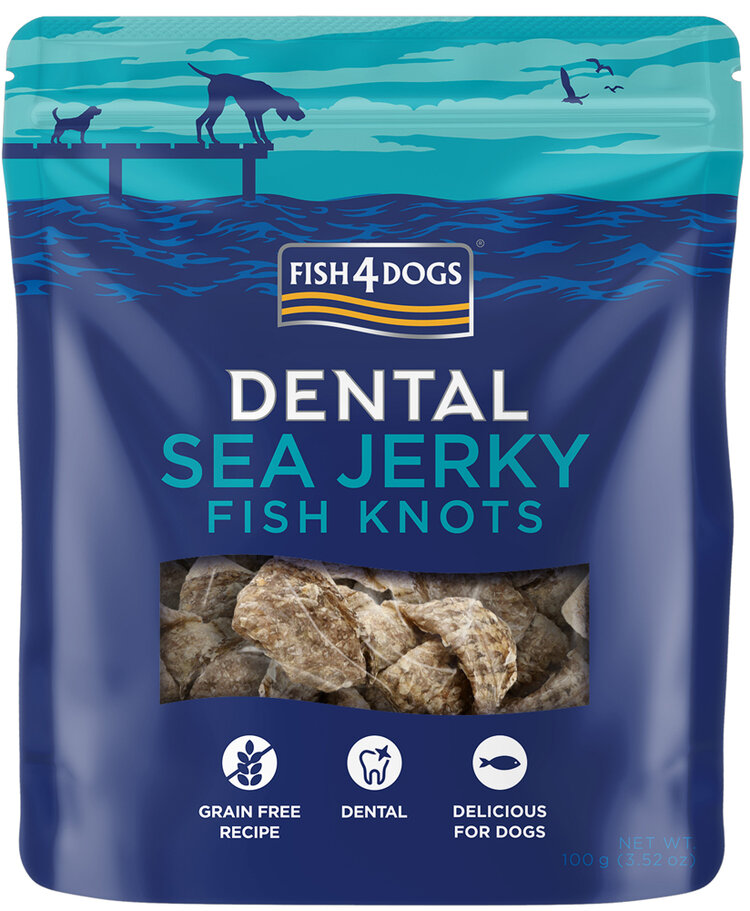 FISH4DOGS Dentální pamlsky pro psy mořská ryba - uzlíky 100 g FISH4DOGS