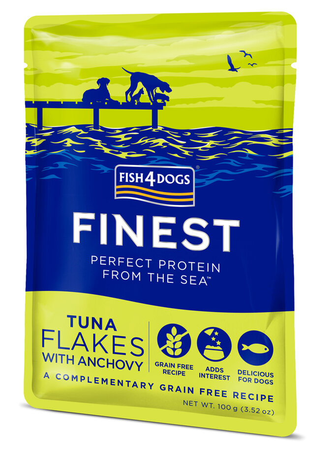 FISH4DOGS Kapsička pro psy Finest tuňákové kousky s ančovičkami 100 g FISH4DOGS