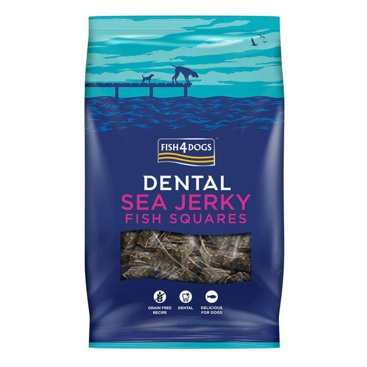 FISH4DOGS Dentální pamlsky pro psy mořská ryba - čtverečky 575 g FISH4DOGS