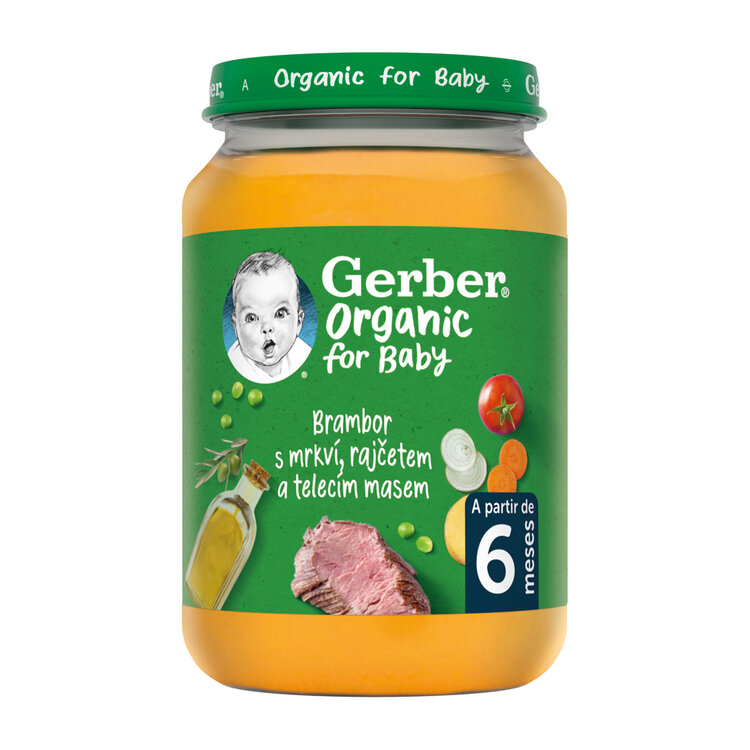 Gerber zelenina s telecím masem 190 g GERBER