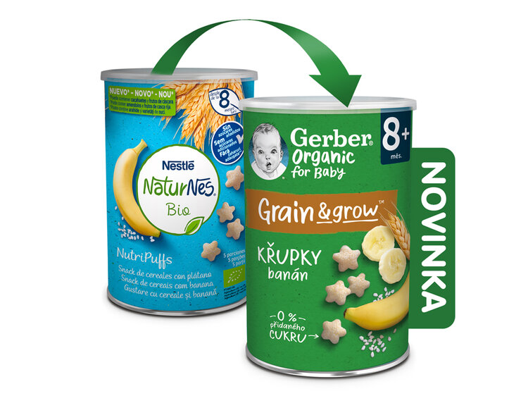 GERBER Organic křupky banánové 35 g GERBER