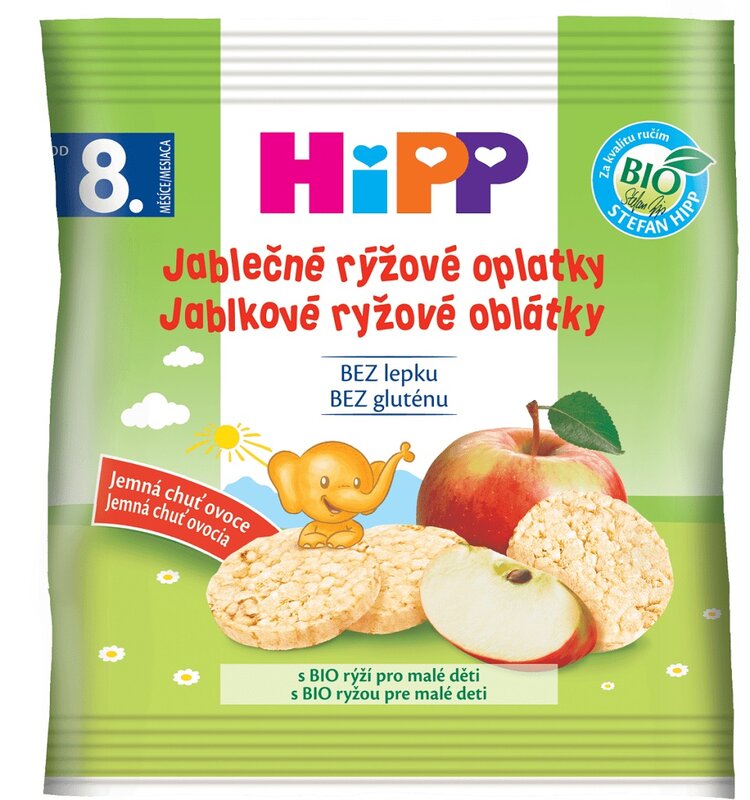 EXP: 06.09.2023 HIPP BIO Oplatky dětské rýžové jablkové 30g HiPP