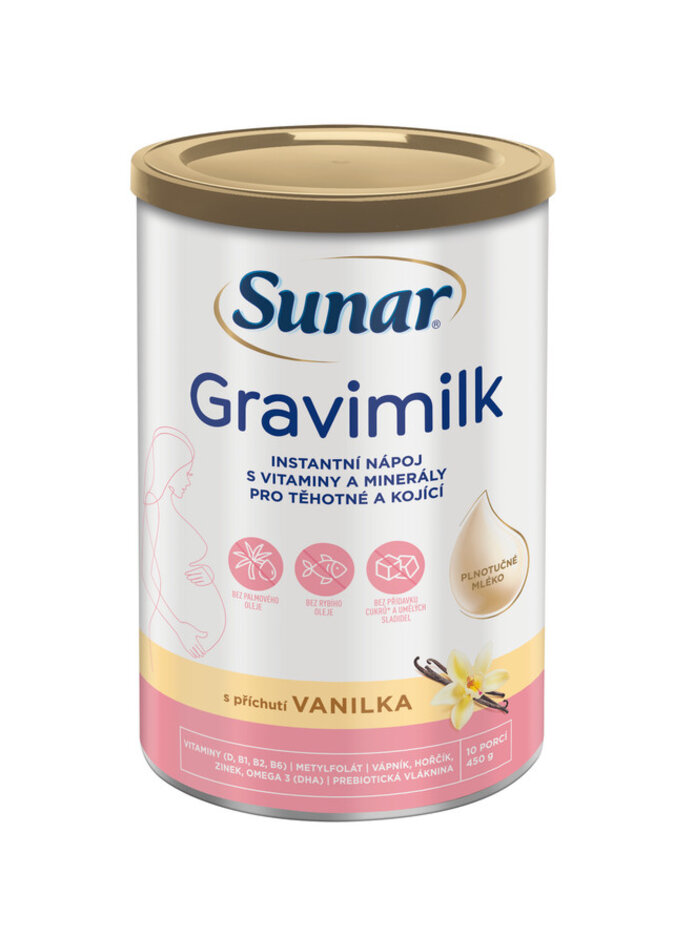 SUNAR Gravimilk s příchutí vanilka 450g Sunar