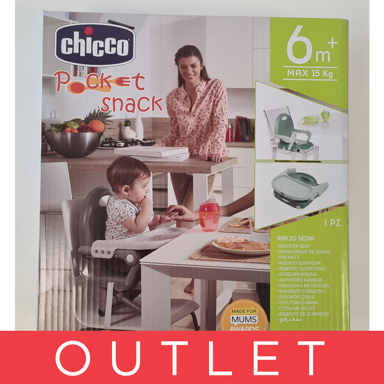 CHICCO Podsedák přenosný Pocket Snack na židli - Sage Chicco