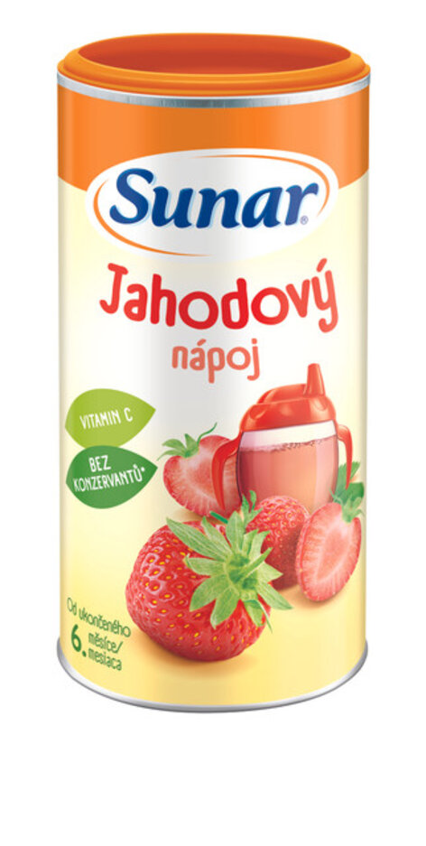 SUNAR Nápoj rozpustný jahodový 200 g Sunar