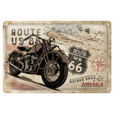 Plechová cedule - Route 66 Postershop Postershop